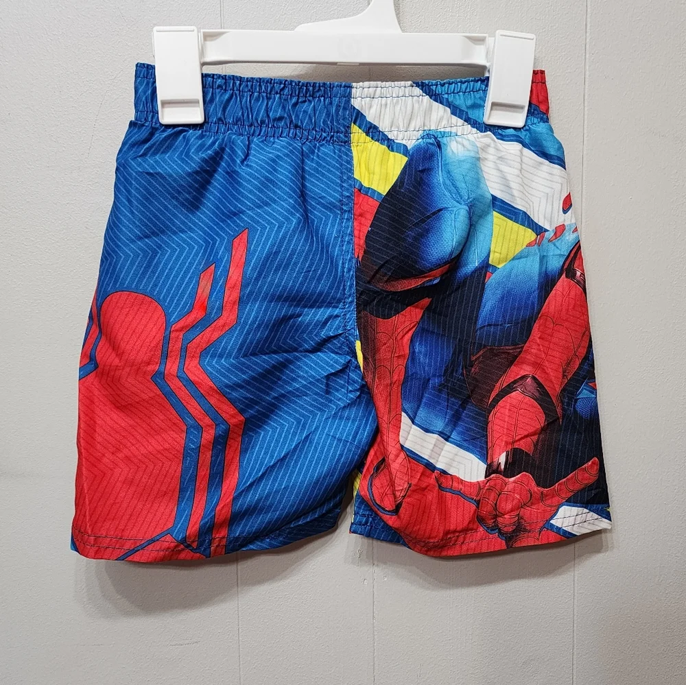 Marvel Spider-Man XS Swimwear Trunks Red Blue Swim‎ Beach C370